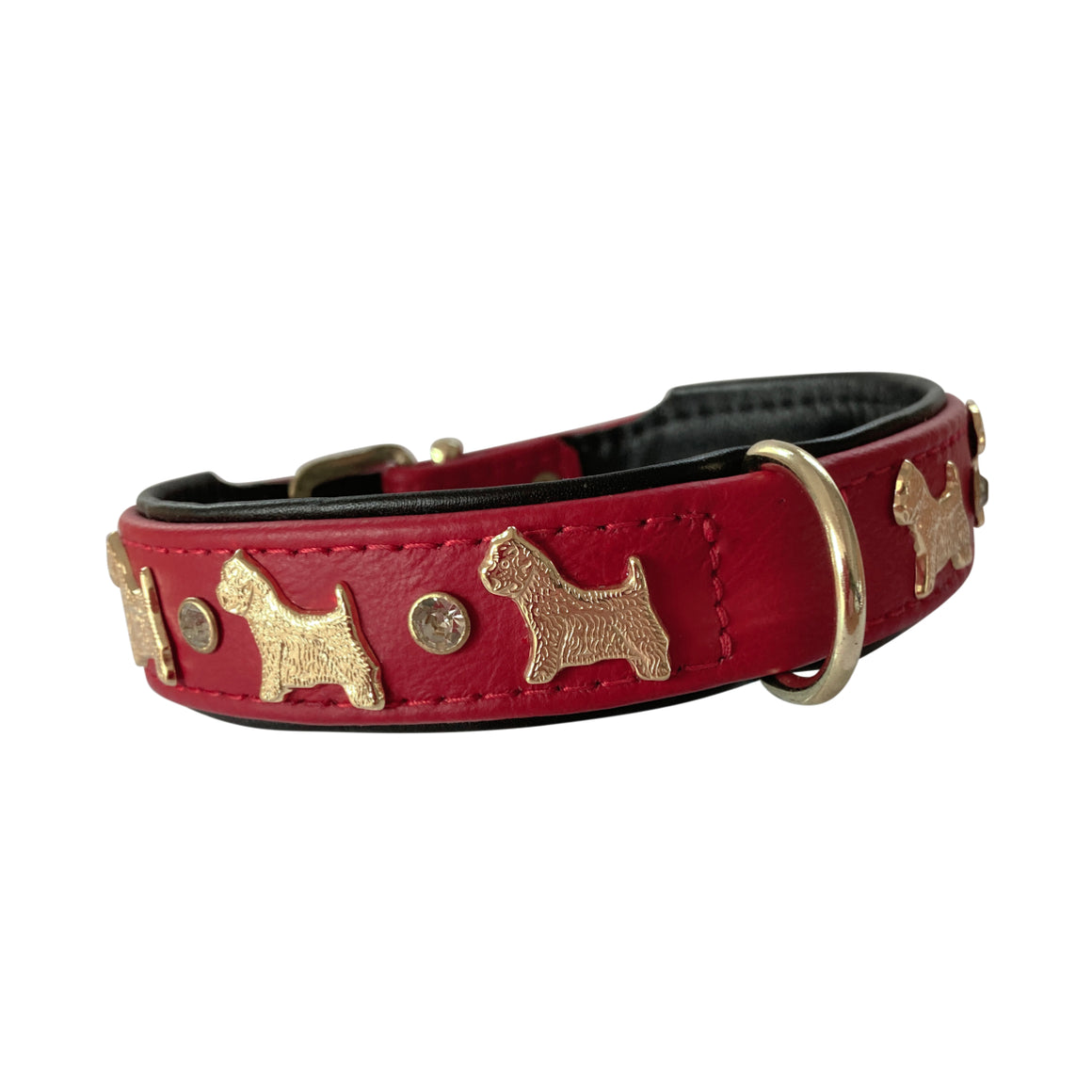 Hundehalsband - Lederhalsband West Highland Terrier / Westie - Farbe frei wählbar