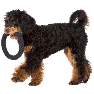 Ringo Ring Seilspielzeug - Hund Schwarz 22x22x3 cm