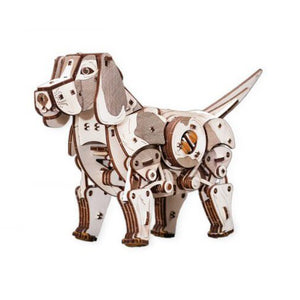 DIY Eco Wood Art 3D mechanisches Hunde Puzzle