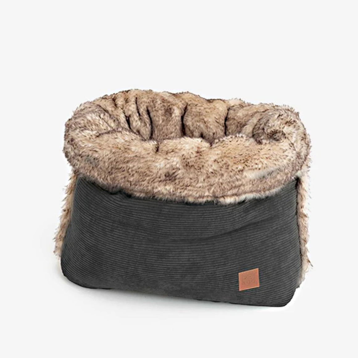 Pet & Co. Kuschelsack / Snuggle Bed Cord (Faux Fur) - Charcoal