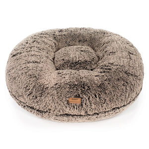 Orthopädisches Hundebett Wolke® Zottel Braun-Beige