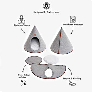 Pet & Co. Hunde und Katzen Kuschelhöhle Tonto - Felt Olive