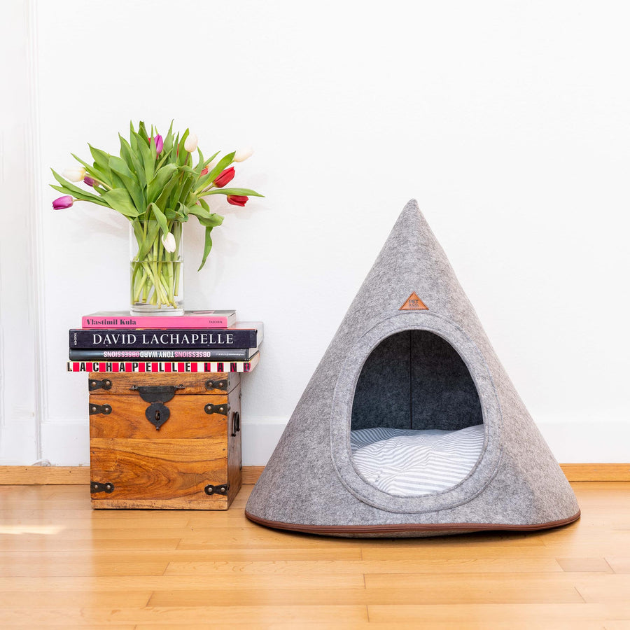Pet & Co. Hunde und Katzen Kuschelhöhle Tonto - Felt Grey