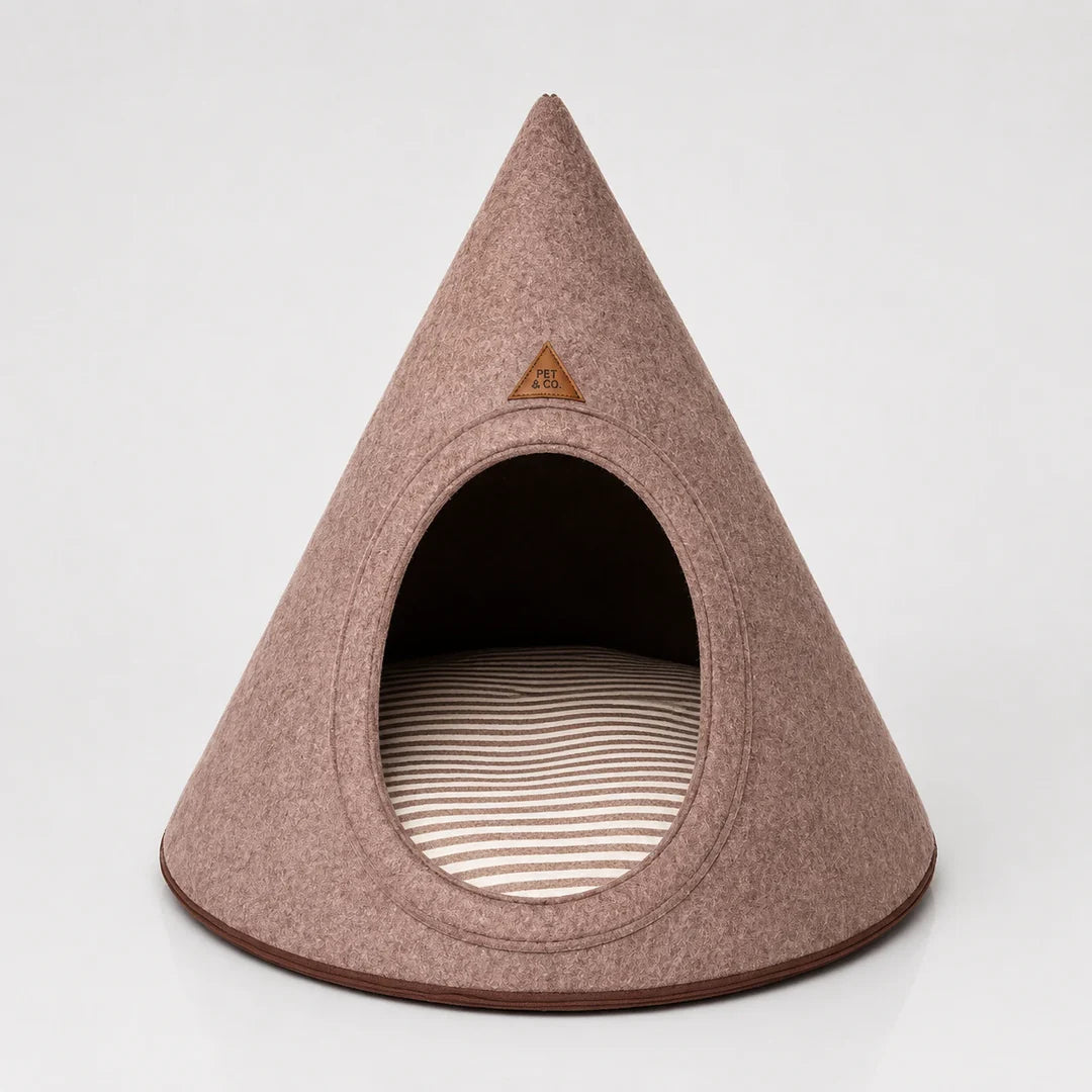 Pet & Co. Hunde und Katzen Kuschelhöhle Tonto - Felt Brown