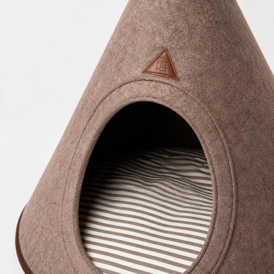 Pet & Co. Hunde und Katzen Kuschelhöhle Tonto - Felt Brown