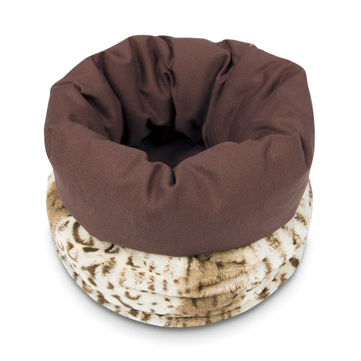 P.L.A.Y. Snuggle Bed - Kuschelsack / Hundebett Leopard Nature