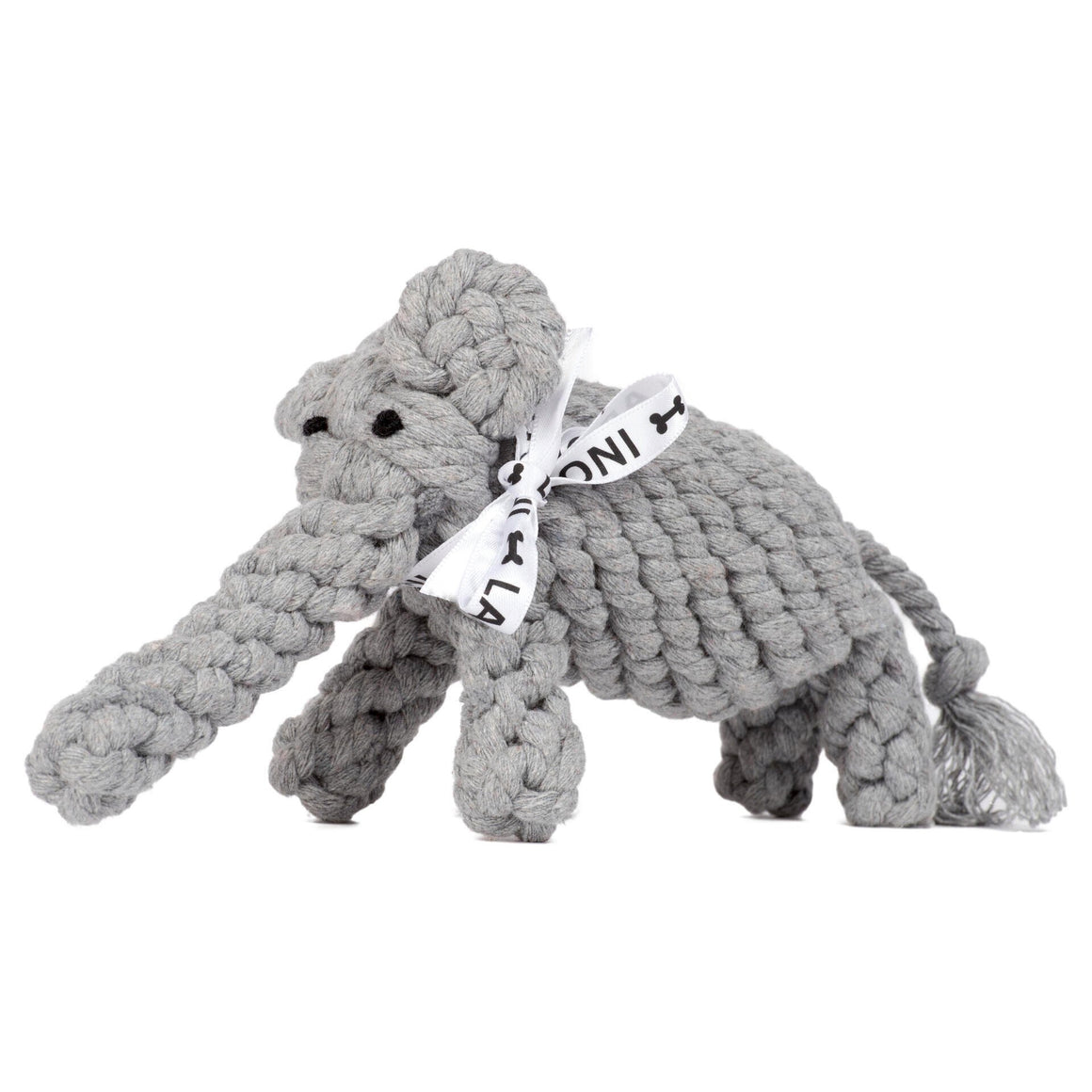 Elton Elefant Jr. Seilspielzeug - Hund Grau 22x7x9 cm