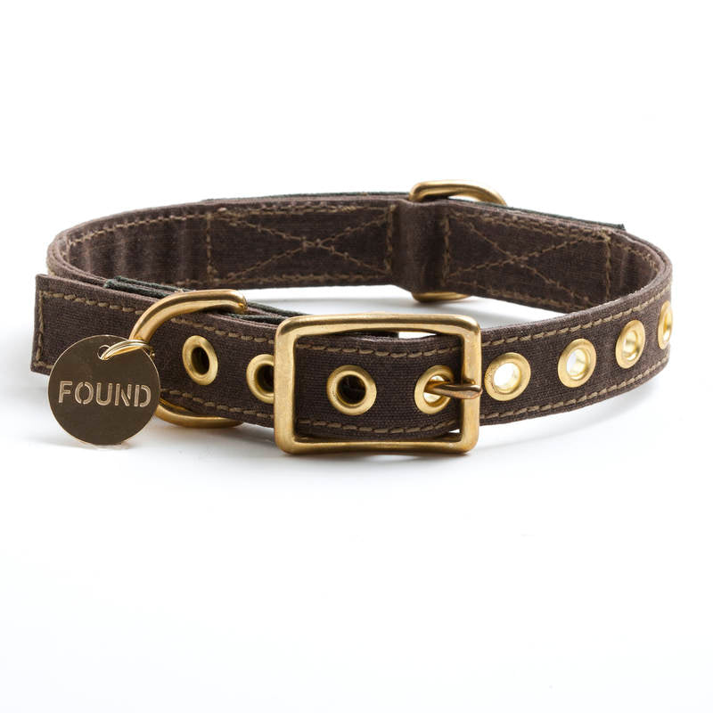 Found my Animal - Halsband Canvas Braun