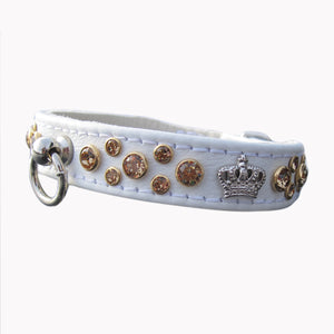 Hundehalsband Swarovski-Crown - Farbe wählbar