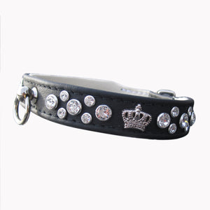 Hundehalsband Swarovski-Crown - Farbe wählbar