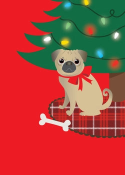 Weihnachtskarte Christmas Pug