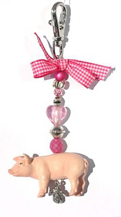 Taschen-/Schlüsselanhänger Glücksschwein