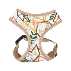 Puppia Botanical Harness A - Softgeschirr Gemustert Beige