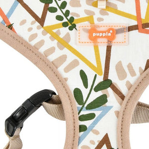 Puppia Botanical Harness A - Softgeschirr Gemustert Beige