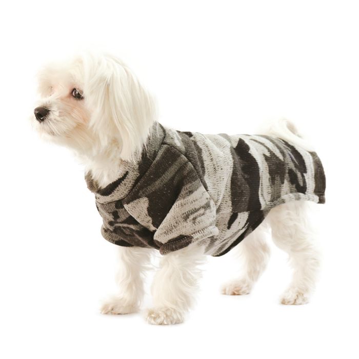 Hunde Strickpullover Camouflage mit Fleeceinnenfutter