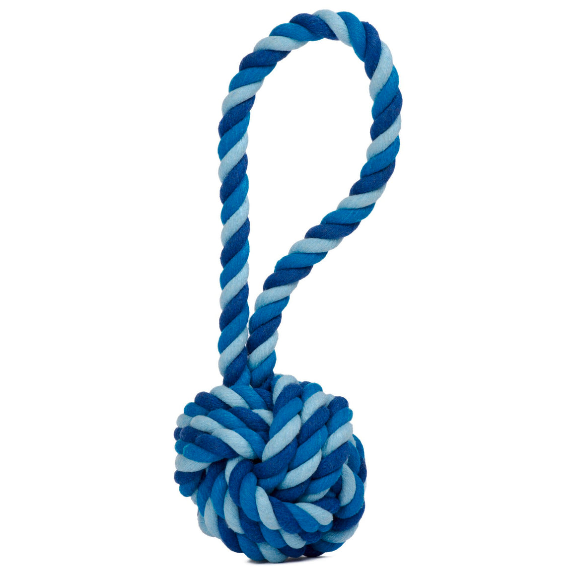 Mini Schleuderball Seilspielzeug - Hund Blau 6x6x13 cm