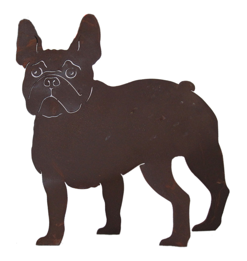 Stahlskulptur Französische Bulldogge - Deko für Haus & Garten -  HundeLeben-exklusiv