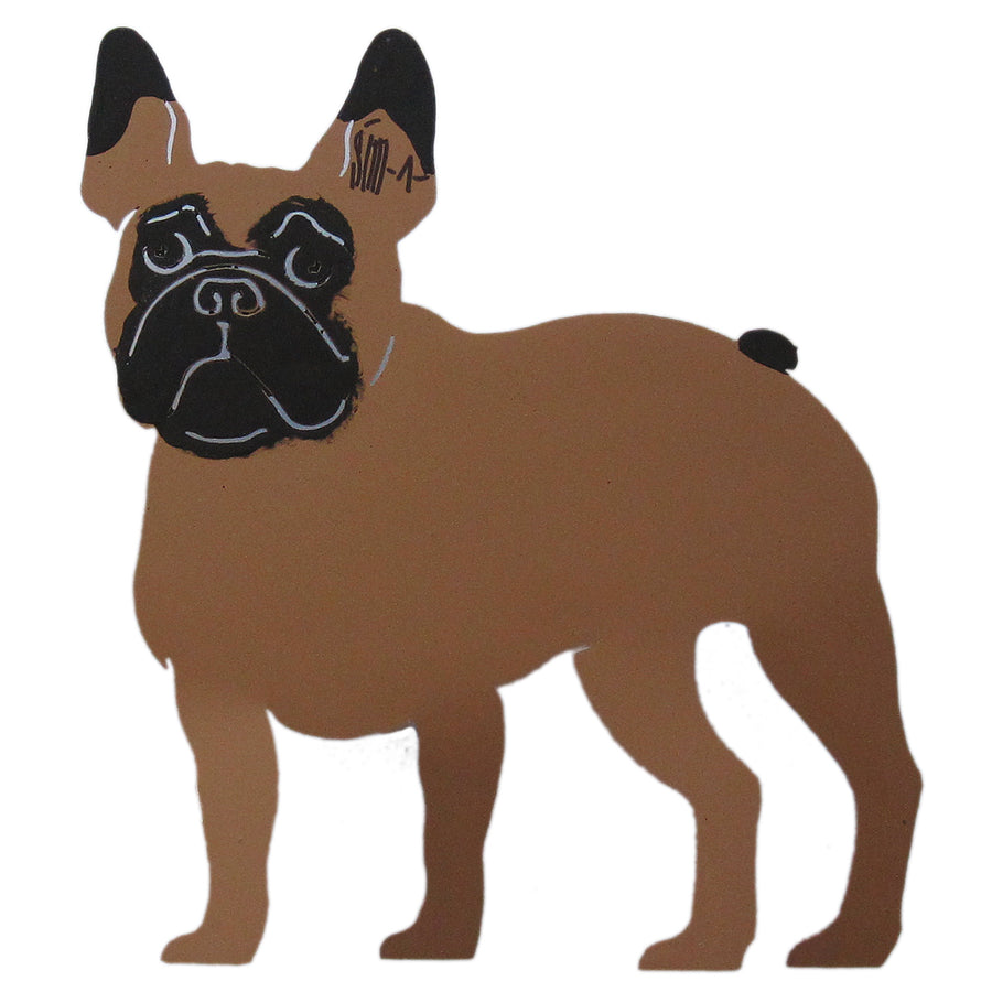 Dekofigur Französiche Bulldogge mit Saugnapf - "Saug-Bully"