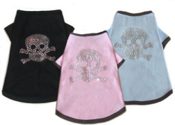 DIVA DOG Swarovski™ Skull & Crossbones T-Shirts - hundeleben-exklusiv