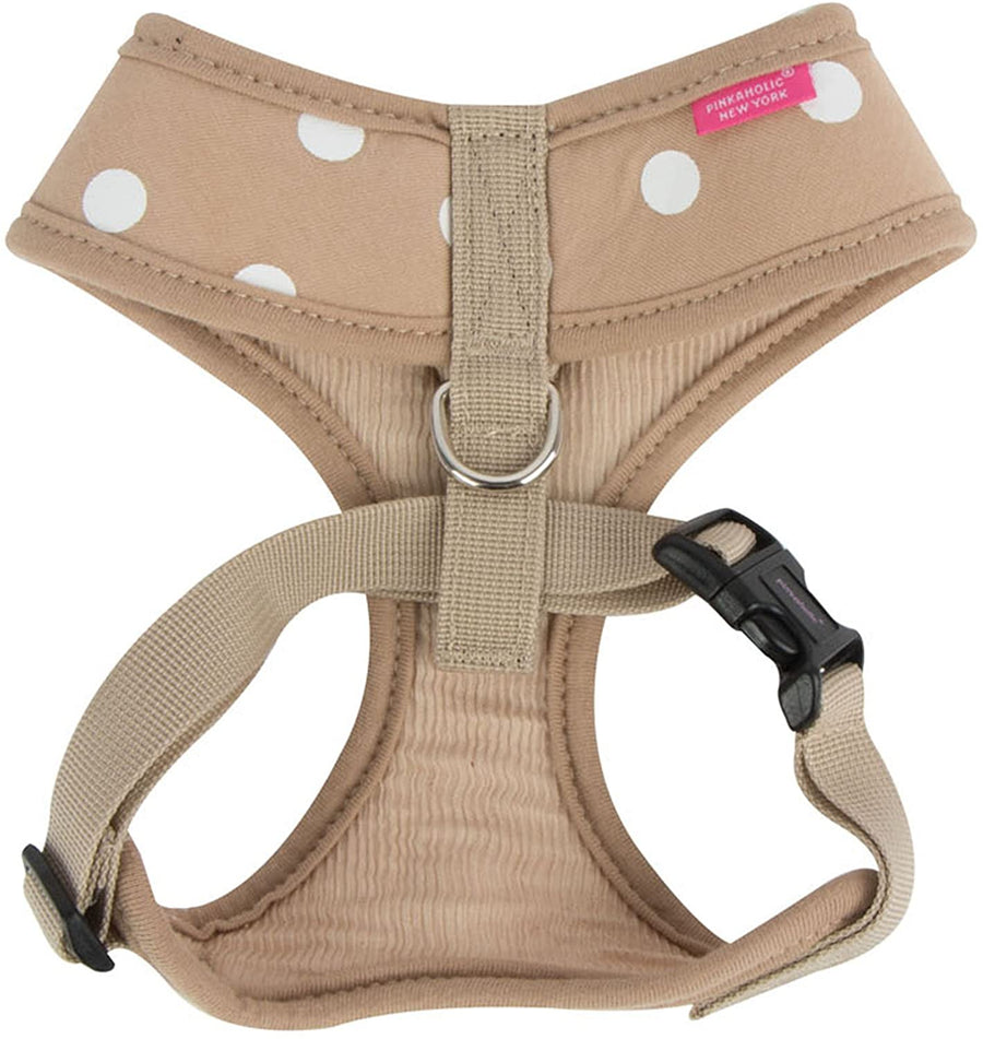 Pinkaholic New York Harness A - Softgeschirr Beige mit Punkten