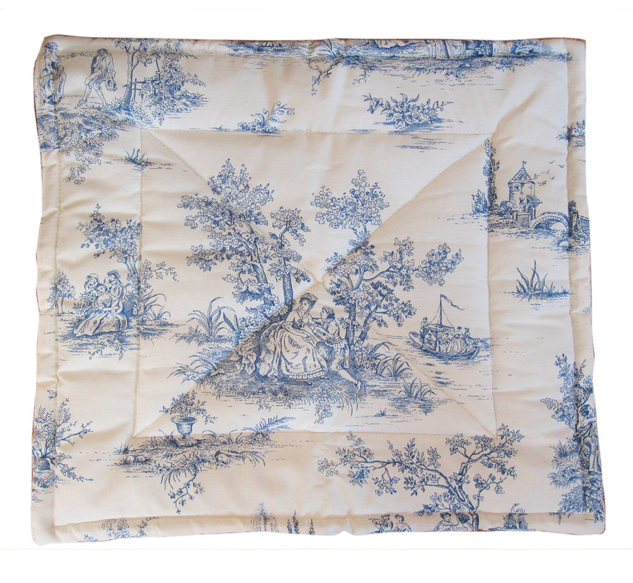 Quilt-Liegedecke Etoile de Jouy - Blau