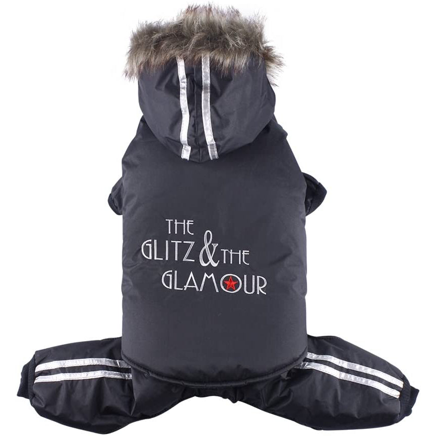 Hunde-Schneeanzug / Vierpfotenmantel Glitz&Glamour