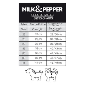 Milk&Pepper Stepp-Hundemantel Indira mit Webpelzkragen