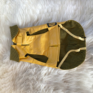Hundewintermantel / Hunderegenmantel Yellow mit Karofutter